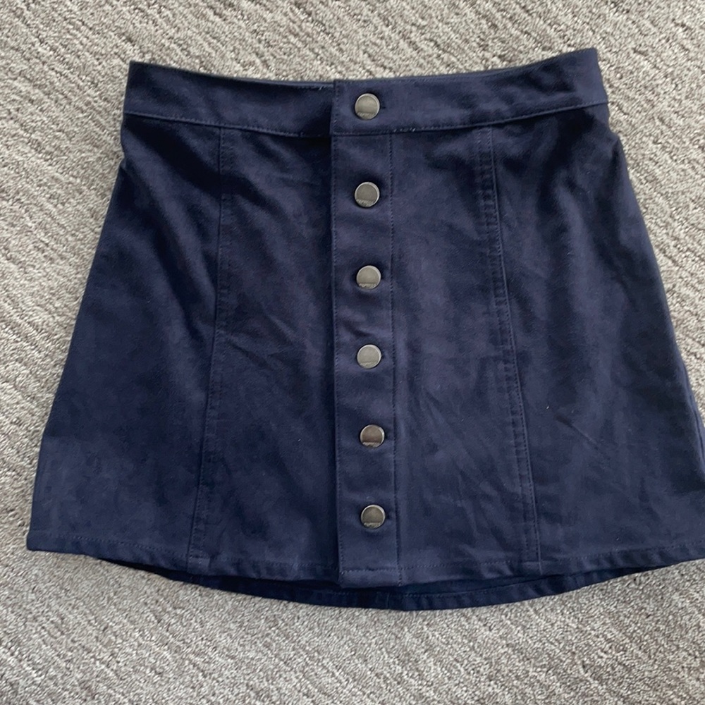 Express suede mini skirt